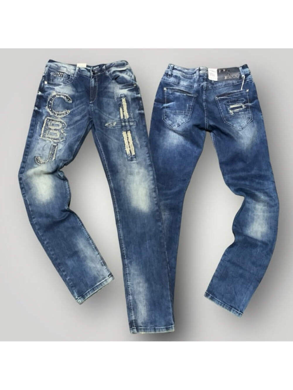 Men's Cipo & Baxx CD431 Mid Blue Denim Pants NWT
